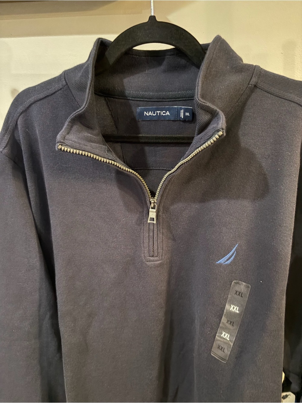 NWT ✨ Nautica Dark Navy Quarter-Zip Pullover size xxl